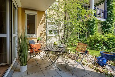 Obersendling: Großzügiges 1,5-Zi.-Apartment mit Terrasse